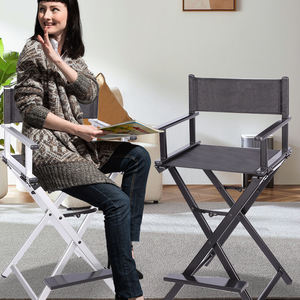 เก้าอี้พับได้อลูมิเนียมพนักพิงสูงสำหรับแต่งหน้า พกพาสะดวก ใช้ได้ทั้งในร่มและกลางแจ้ง เหมาะสำหรับทำผม ใช้ได้ที่ชายหาดและสวนสาธารณะ - Product Image 3