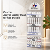 Expositor de Acrílico Personalizado para Accesorios de Teléfonos Móviles, Expositor para Cargadores de Celulares, Expositor para Cables de Datos USB para Tiendas Minoristas