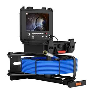 512HZ localisateur à nivellement automatique Vision nocturne 9 "DVR 60M 7mm diamètre Portable chariot tige de traction caméra d'égout compteur compteur pour tuyau - Product Image 2