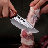 Couteaux de camping en acier inoxydable de haute qualité, portables, pour steak, viande, désossage