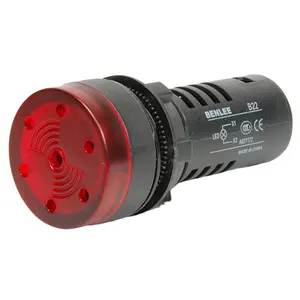 Buzzer BENLEE con indicatore luminoso 22mm 24V lampeggiante segnale acustico intermittente cicalino industriale di alta qualità
