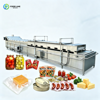 Équipement de Stérilisation en Tunnel pour Viandes et Légumes en Conserve, Machine de Pasteurisation en Aluminium, Vente en Gros Usine