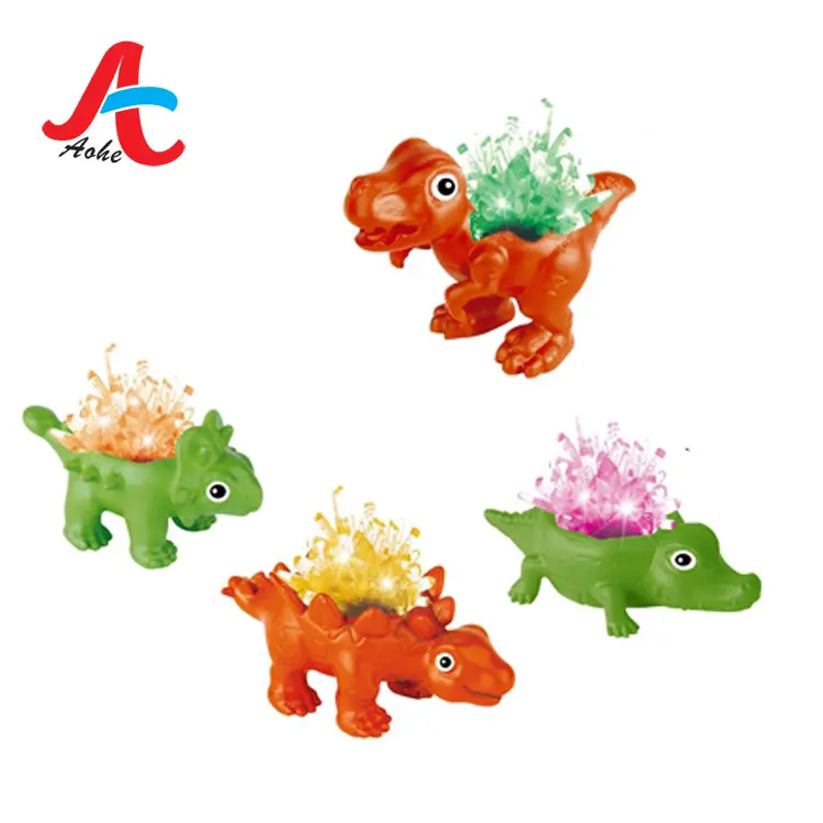Dinosaur National Geographic Kids Science 4 pcs Colored Crystal growing kit with Dinosaur Toys Display Stand