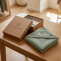 Baby Hooded Towel Organic Cotton Absorbent Terry Newborn Bath Towel Quick-Dry Eco-Friendly Fun Design for Kids