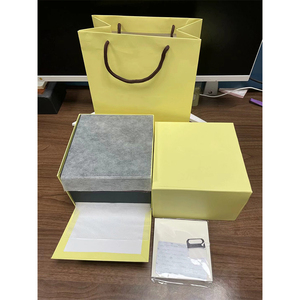 Luxury Single-Slot <b>Grey</b> Brand Watch <b>Box</b> Set Complete Watch Packaging with Gift Bag Card&Certificate Custom Logo Wooden <b>Box</b> - Product Image 4