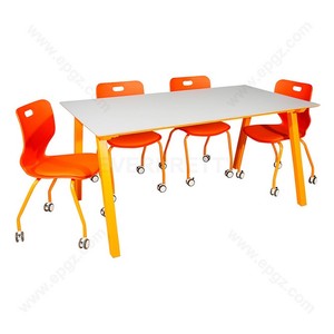 <strong>University</strong> Library Furniture Wooden Reading <strong>Table</strong> <strong>and</strong> Plastic <strong>Chair</strong> with Reading Light - Product Image 4