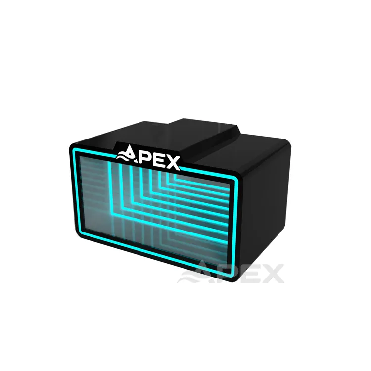 APEX personalizado infinito espelho colorido levou luz caixa noite bar loja retângulo caixa de luz