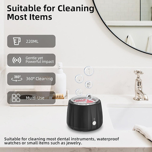 Nettoyeur de prothèses dentaires multifonctionnel professionnel 220ML, nettoyeur ultrasonique pour appareils dentaires avec 2 modes de nettoyage - Product Image 3