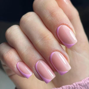 <span class=keywords><strong>Uñas</strong></span> postizas cuadradas con estampado de arcoíris, <span class=keywords><strong>Uñas</strong></span> postizas con cobertura completa, diseño mediano - Product Image 4