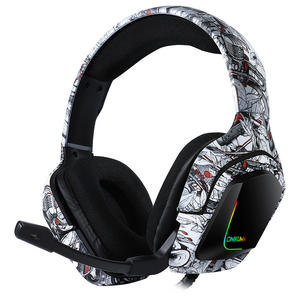 Auriculares con patrón de camuflaje para jugadores, audífonos con luz RGB y USB de 3,5mm, modelo <span class=keywords><strong>ONIKUMA</strong></span> <span class=keywords><strong>K20</strong></span>, muestra gratis - Product Image 1
