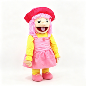 Muñeca de Trapo Personalizada con Cabello de Hilo Rosa y Atuendo con Sombrero Rosa, Muñeca de Tela Suave, Muñeca de Trapo de Peluche Reconfortante - Product Image 3