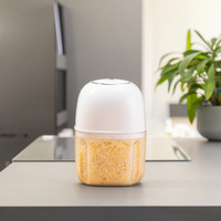 Hachoir à ail électrique premium et efficace en plastique, mini-gadget de cuisine robuste pour hacher l'ail et les légumes, usage domestique