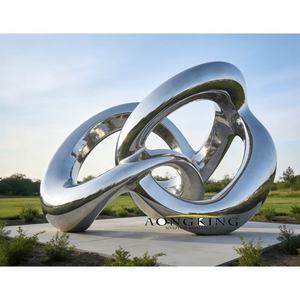 Grande sculpture d'escalier en spirale moderne en acier inoxydable, artisanat métallique abstrait, statue d'art en forme d'escalier tourbillon - Product Image 6