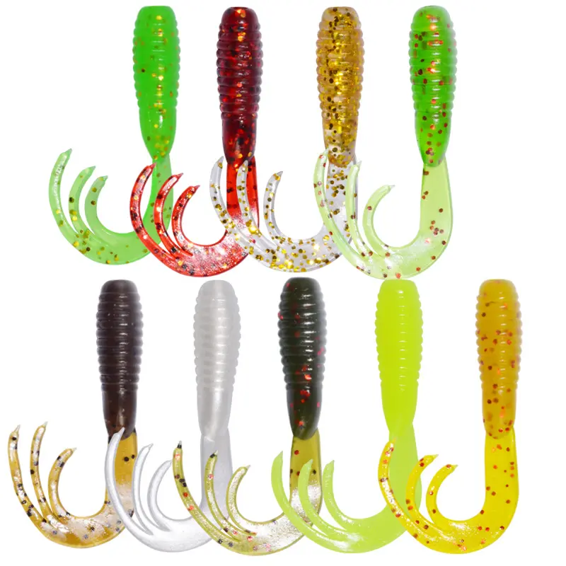 Fork Tail Soft Bait Single Split Tails Shad Artificial Lure 0.7g 3.8cm soft plastic lures factory price fishing tackle