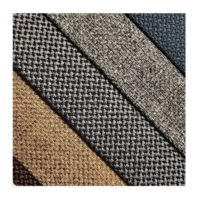 KeQiao Textile Home Leinen Polyester Jacquard Leinen Look Sofa Stoff für Möbel Textil