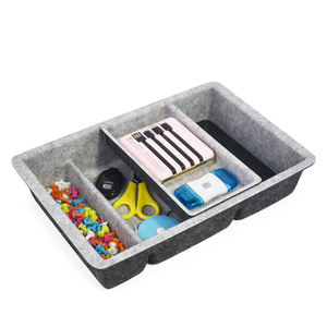 Recycled PET <b>Material</b> Modern Single Tier Square Shape Eco-Friendly Durable Tableware <b>Storage</b> Container for Kitchen Living Room - Product Image 2