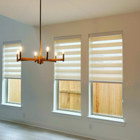 Persianas Zebra Motorizadas Compatibles con Smart Home, Cortinas Enrollables Opacas para Ventanas con Tapas Finales, Instalación Integrada, Técnica Sencilla
