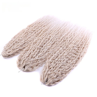 Extensions de Cheveux Synthétiques Tressés au Crochet, Ombré Blond, Bouclés Kinky, Résistants à la Chaleur, en Fibre Premium de Haute Qualité pour Vente en Gros