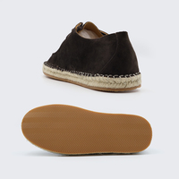 Zapatos Mocasines LANCI Premium al por Mayor, Espadriles de Piel de Becerro y Ante, Zapatos Personalizados con Logotipo, Suela de Yute