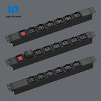 Personnalisé 19 ''réseau de distribution d'énergie Allemagne prise 8 ports pdu 1u 19 pouces 16A 220V interrupteur smart pdu liste de prix