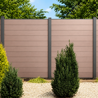 Prix d'usine, certifié CE, panneaux décoratifs composites pour jardin, clôture murale extérieure en WPC sans creuser pour petite terrasse ou cour arrière, pour l'intimité