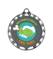 Médaille de récompense sportive transparente personnalisée avec logo, écologique, promotionnelle, durable, en métal, gravée au laser, impression UV, marque OEM
