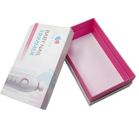 Boîte élégante pour gadgets de beauté, écologique, en carton rigide carré, impression quadricolore, estampage à chaud, gaufrage, électronique grand public