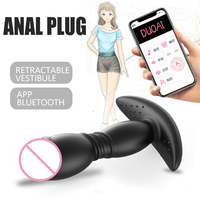 Masseur de prostate contrôlé par application, vibrateur anal pour adultes, stimulateur anal, plug pour homme et femme avec 10 modes de poussée et de vibration
