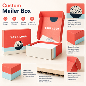 Customizable Rectangle Paperboard Mailer <b>Boxes</b> With Four-Color Printing Logo Design For Gift And Craft Use - Product Image 3