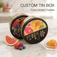 Boîte en étain personnalisée de qualité alimentaire 62x108mm, emballage hermétique pour bonbons, desserts, chocolats, fabrication OEM sur mesure