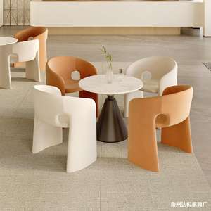 Restaurant Set Round <b>Table</b> With Four Chairs <b>Plastic</b> Frame Durable Design For Dining Room And Coffee Shop Use - Product Image 1