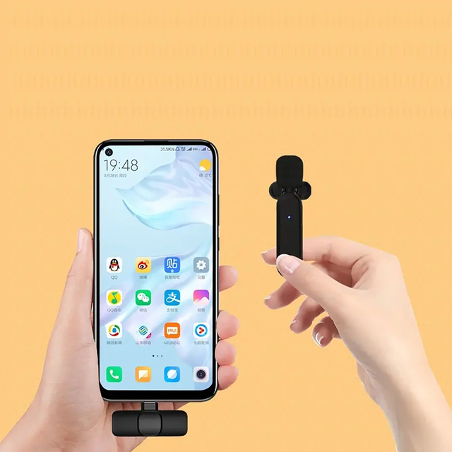 GAW-3GA Portable Plug and Play Wireless Lavalier Microphone Noise Reduction Audio Video Recording Mini Microphone