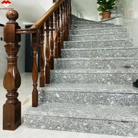 Grande dalle de granit gris poli effet vague de mer, design moderne de luxe, écologique, pour cuisine et salon