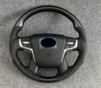 Volant en cuir en fibre de carbone pour Toyota Hilux Land Cruiser Dmax F150 Ranger Triton L200 Custom Steer 4x4 Forged Wheel