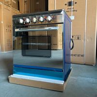 Cuisinière à 4 brûleurs électriques avec four intégré en acier inoxydable, fonctionnement indépendant