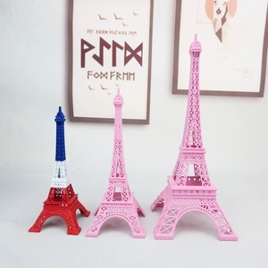 Chất lượng cao sáng tạo màu hồng Eiffel tháp mô hình bức tượng thanh lịch hợp kim trang trí nội thất cm quy mô điêu khắc - Product Image 1