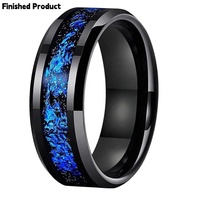 RTS Günstiger Großhandel 6mm 8mm Wolfram-Keramik-Titan-Edelstahl-Silber Herren-Ringrohling für Inlay-Schmuck für Damen