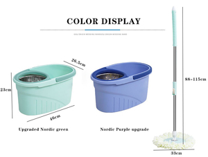 Sàn Làm Sạch Tay Báo Chí 360 Xoay Sợi Nhỏ Quay Lau Xô Hệ Thống Có Thể Tháo Rời Quay Giỏ Dễ Dàng <span class=keywords><strong>Wring</strong></span> Ma Thuật Lau - Product Image 6