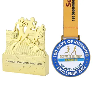 Manufacturer Custom Wholesale Sports Award Metal Trophy Medals Plauqes And Trophies