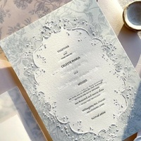 Invitation de mariage personnalisée de style européen, carte de vœux créative, gaufrage et débossage, papier de mariage haut de gamme imprimé en relief