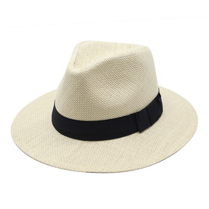 Chapeau Fedora en paille d'été pour hommes et femmes avec bande, chapeaux Panama respirants pour femme, casquettes de soleil pour l'extérieur - Product Image 3