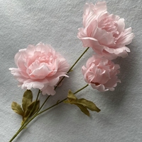 Fleurs artificielles bon marché 3 têtes fleurs de pivoine en soie pour décoration de mariage