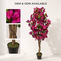 Promo! Pohon Bougainvillea Artifisial 150cm/5ft Batang Kayu Alami Bunga Beraneka Warna Tanaman Palsu Besar Dekorasi Hotel & Rumah