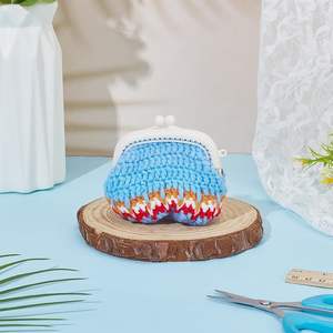 Monedero con Cierre de Beso, Kit de Tejido a Crochet Hecho a Mano, con Tutorial en Video Paso a Paso, Monedero <span class=keywords><strong>para</strong></span> Guardar Monedas, Regalo - Product Image 5