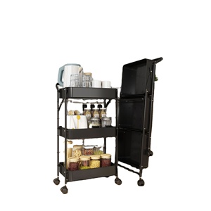 201 Thép Không Gỉ + ABS Phổ Đa-Hai Lớp Bánh Xe Giá Có Thể Gập Lại Đa Chức Năng Kệ Cho Nhà Bếp Hiện Đại Sử Dụng - Product Image 1