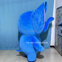 Funtoys, disfraz de Mascota de elefante inflable azul gigante, Cosplay personalizado, Fursuit de felpa, nariz larga para publicidad comercial de adultos