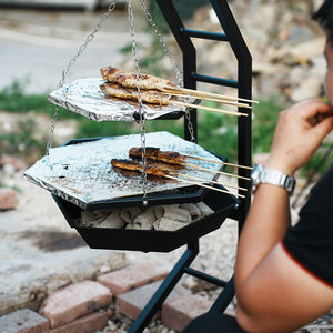 Chaîne suspendue pour jardin Chaîne de <span class=keywords><strong>barbecue</strong></span> Grille réglable Grilles de <span class=keywords><strong>barbecue</strong></span> au charbon de bois - Product Image 2