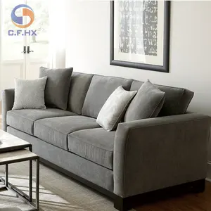 Mewah kualitas tinggi 3 kursi kain Sofa sudut elegan Lounge suit furnitur untuk pengaturan ruang tamu