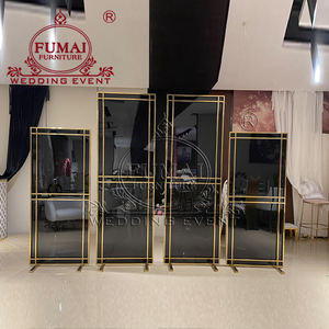 Support de toile de fond robuste en acier inoxydable noir et or - Product Image 3