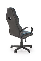 Chaise de bureau compacte de style gaming, noire et bleue, avec surpiqûres en losange, hauteur réglable, chaises ergonomiques avec surpiqûres en losange